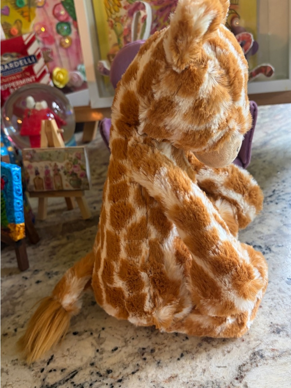 Jellycat Authentic Bashful Giraffe Plush w/Blue Gift Bag  Stuffed Animal NWT - Picture 9 of 12